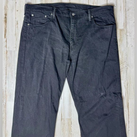 Levis 569 Jeans Mens 40x32 Black Denim Straight Leg Casual Preppy - Picture 3 of 10